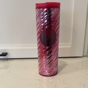 Starbucks Red and Pink Swirl Tumbler